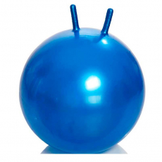 Купить Мяч детский (фитбол) с рожками М-365, диаметр: 65см, синий Тривес в интернет-магазине