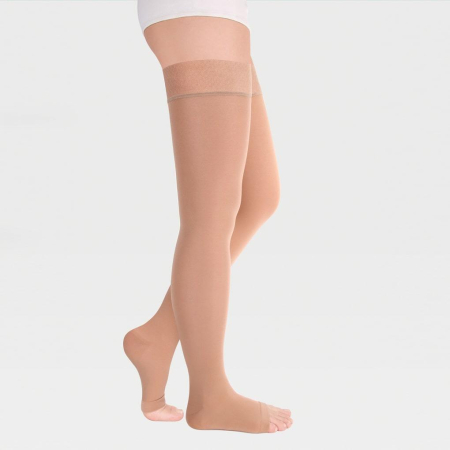 Купить Чулки с открытым носком ID-310 Luomma с резинкой на силиконовой основе, 1класс длинные. в интернет-магазине