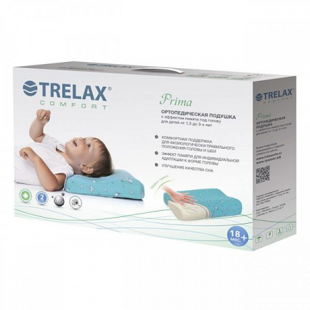 Купить Детская ортопедическая подушка от 1,5 до 3 лет с эффектом памяти PRIMA П28 Trelax в интернет-магазине