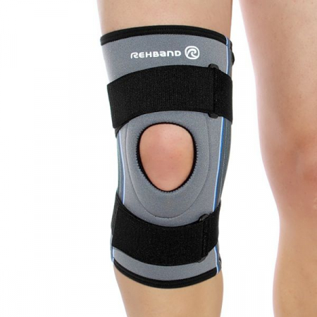 Купить Спортивный бандаж на колено с боковыми пружинными вставками на липучках 7782 Rehband в интернет-магазине