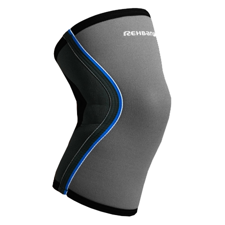 Купить Спортивный бандаж на колено поддерживающий связки женский неопреновый 5 мм, серый 7751W Rehband в интернет-магазине