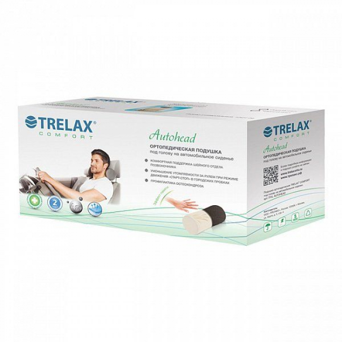 Купить Ортопедическая подушка валик под голову в автомомбиль Autohead П 16 Trelax в интернет-магазине