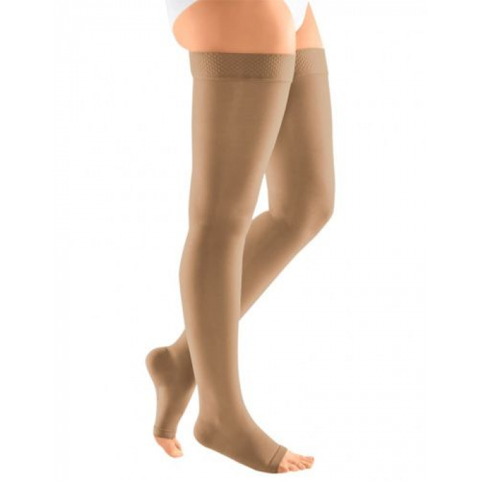 Купить Чулки mediven comfort с открытым носком на широкое бедро, 2 класс Medi в интернет-магазине